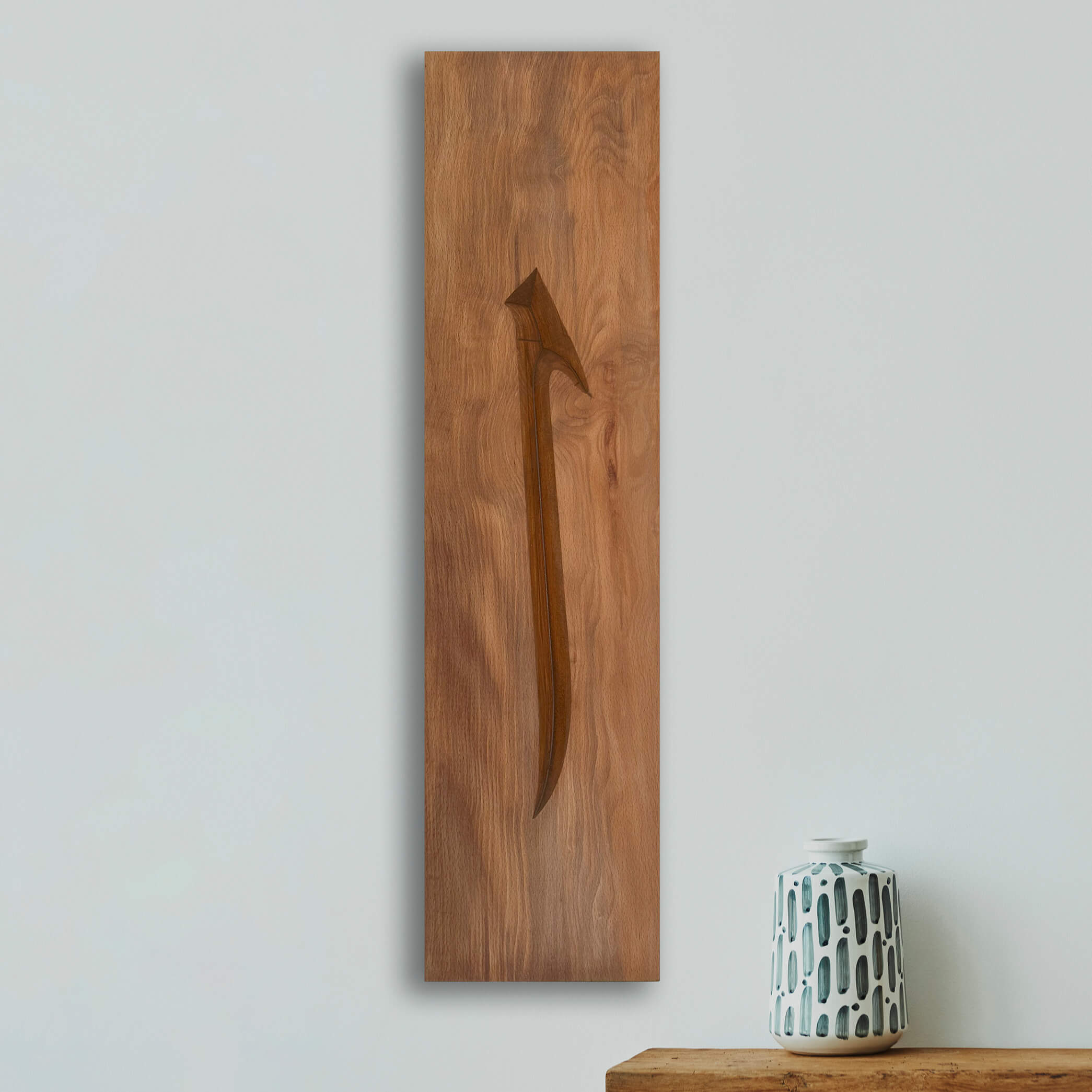 Elif Wall Carving — Arabic Calligraphy