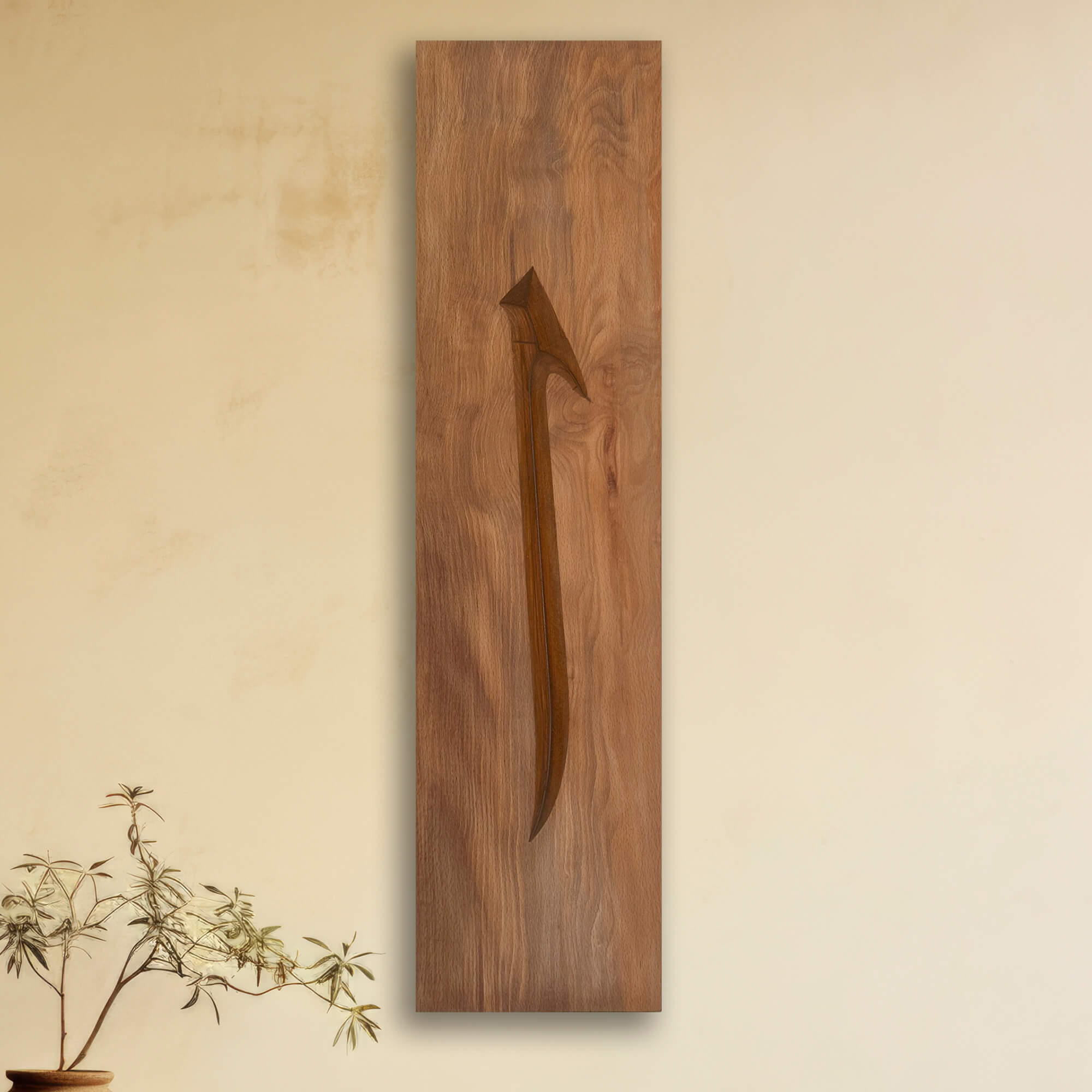 Elif Wall Carving — Arabic Calligraphy