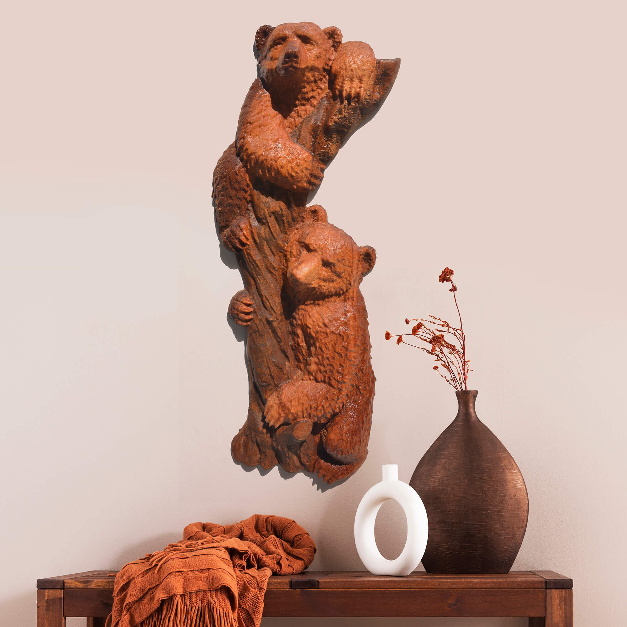 Bear Wall Carving