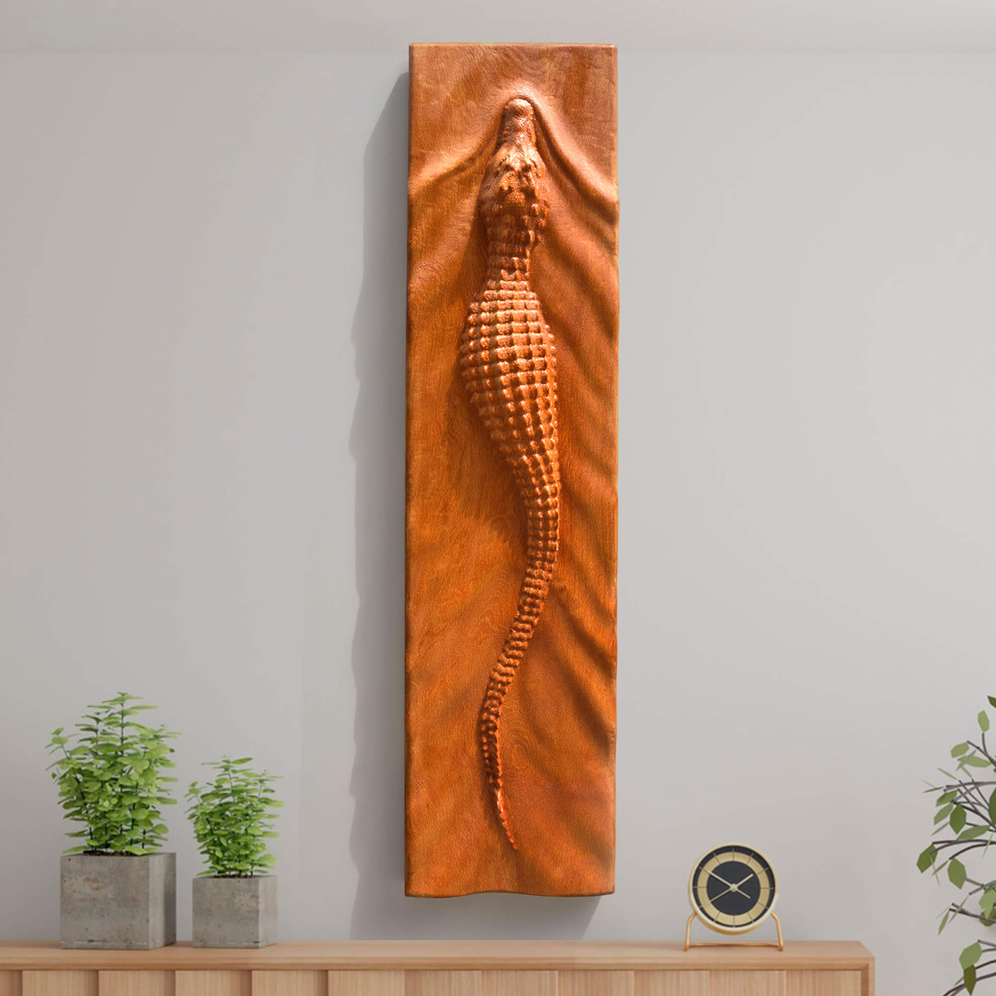 Crocodile Wall Carving Set