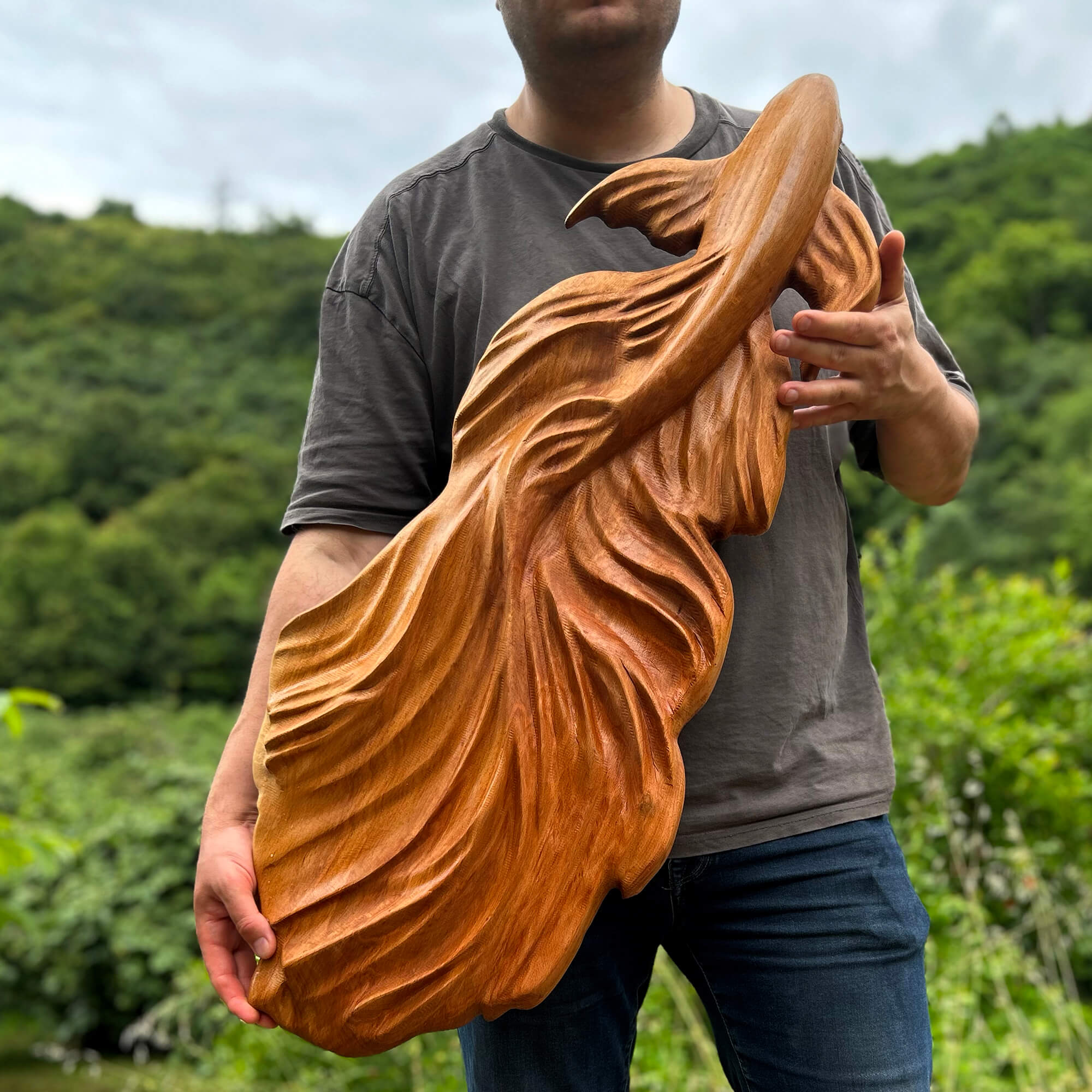 Betta Fish Wall Carving