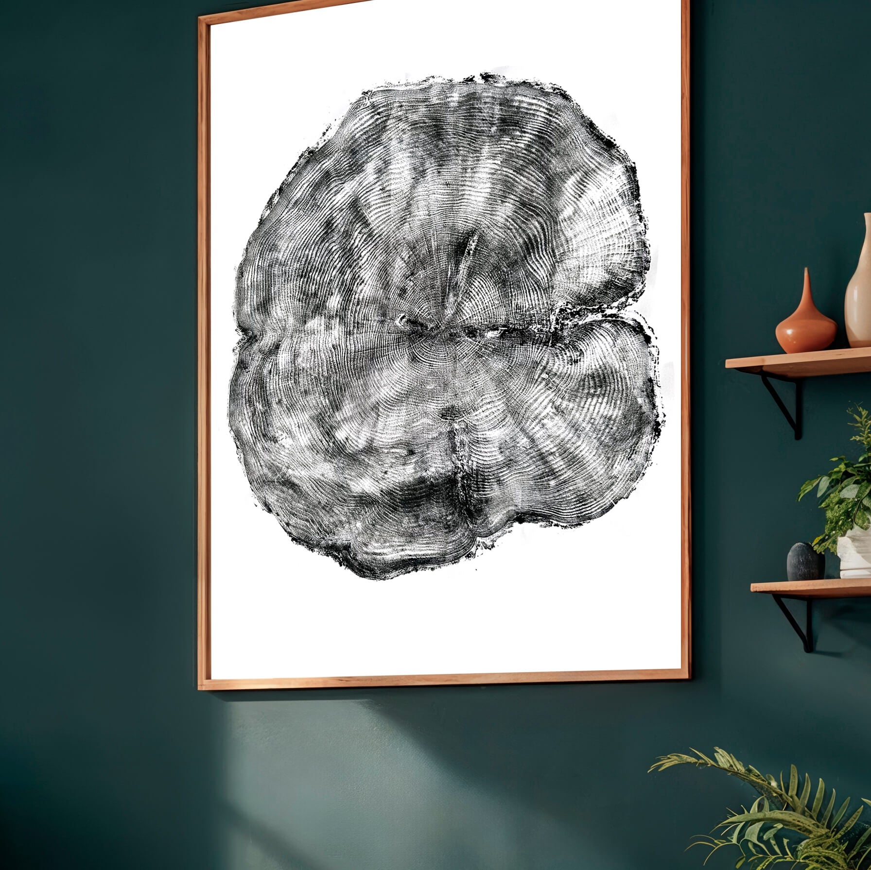 106 — Black Sea Forest · Hand Pressed Print