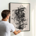 Black Sea Forest · Hand Pressed Print — Large