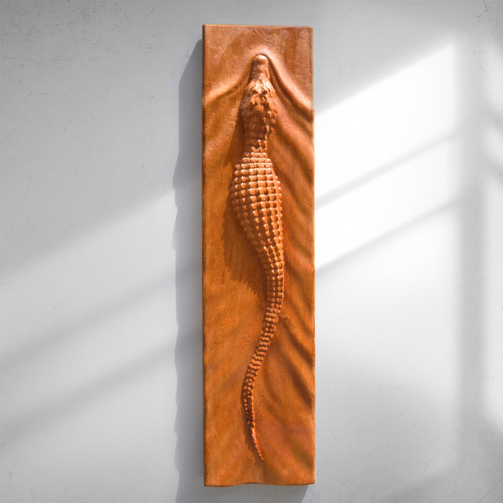 Crocodile Wall Carving