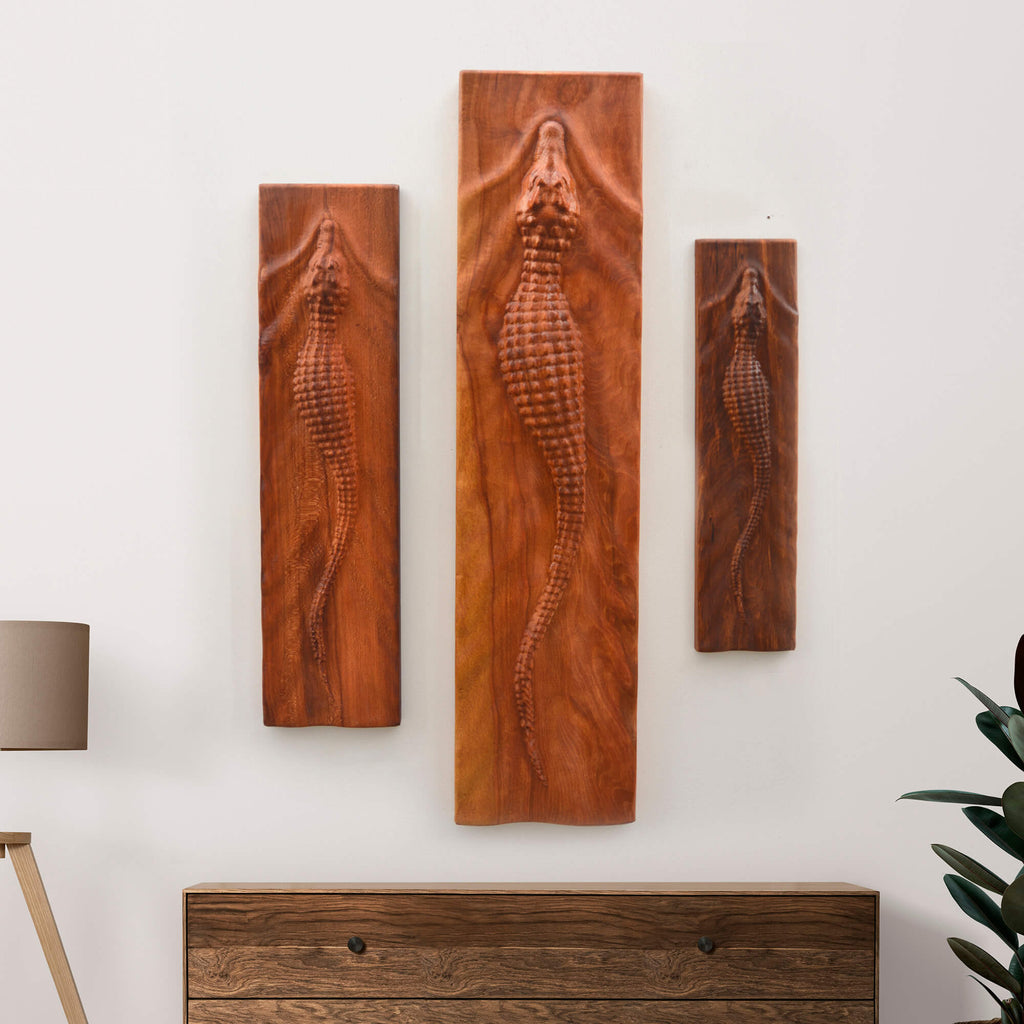 Crocodile Wall Carving Set