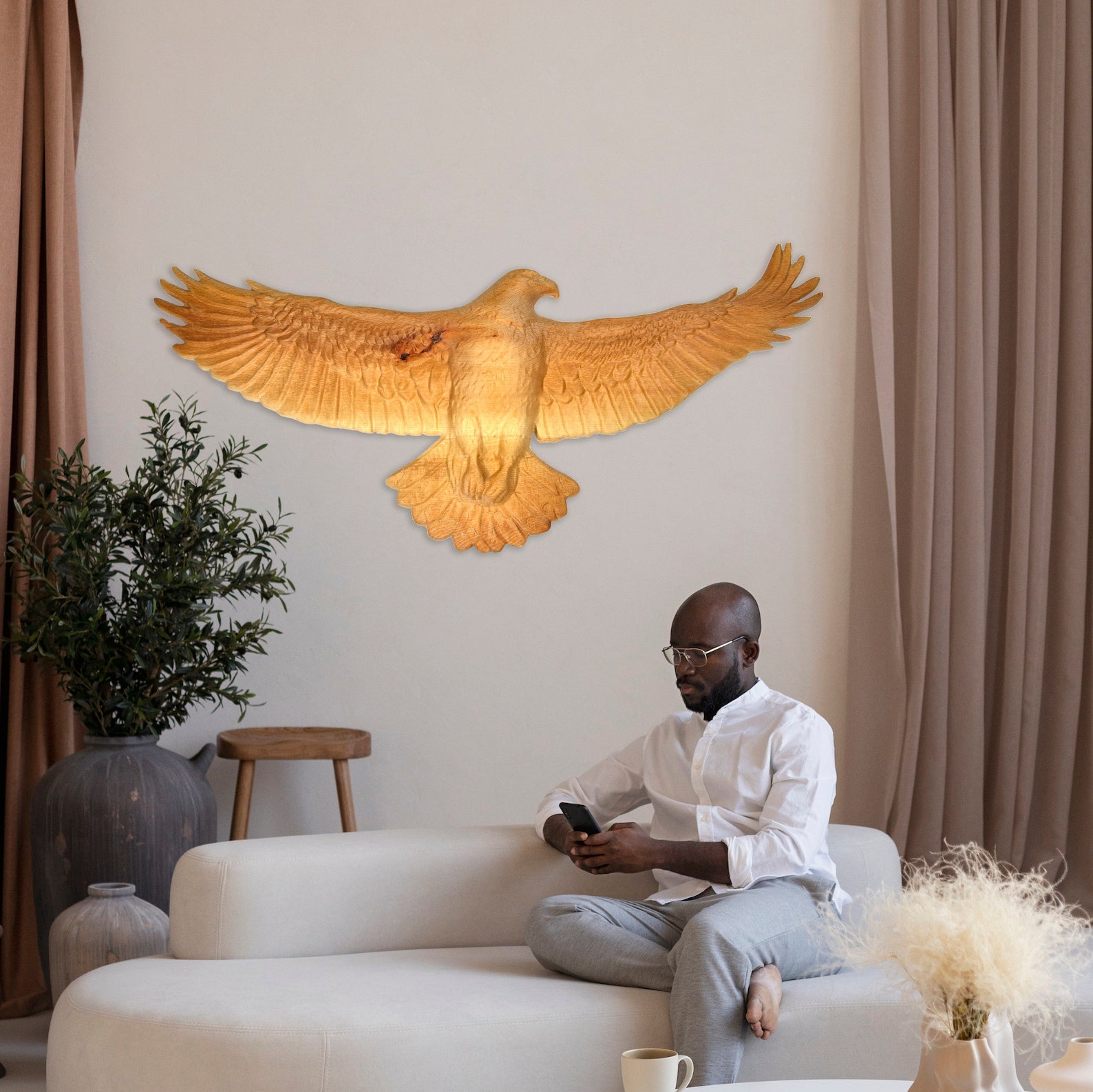 Eagle Wall Carving
